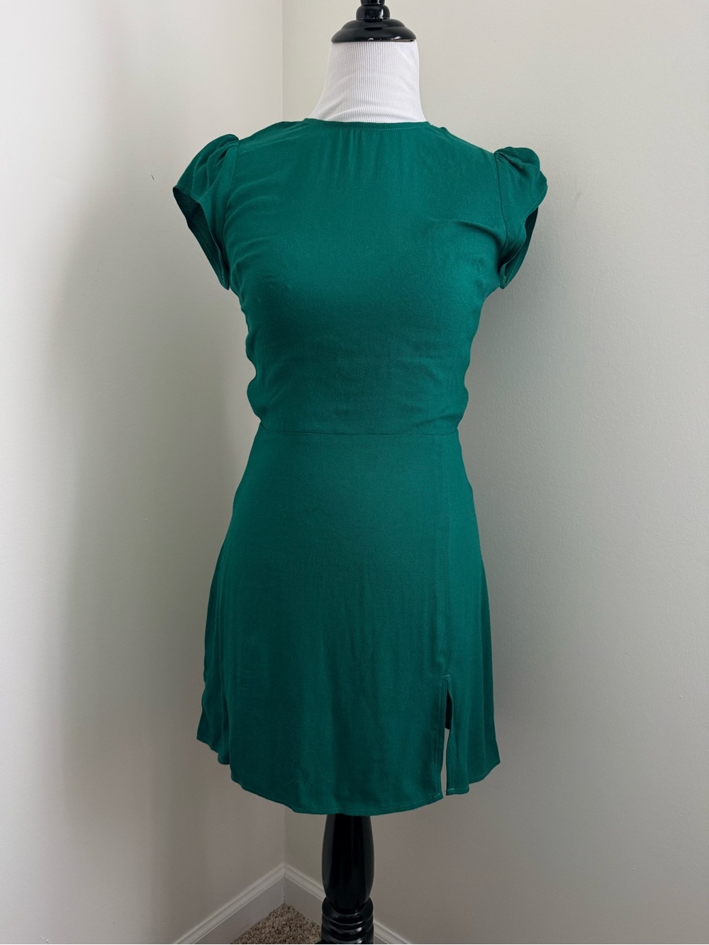 Reformation Lena Mini Short Dress Size Women’s 2 Green - Picture 3 of 7